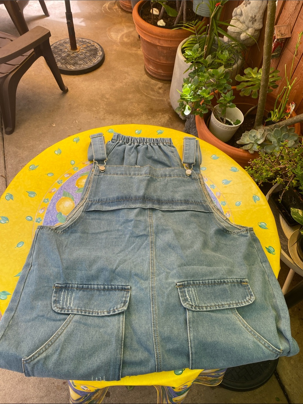 Manfinity Denim Overalls with Cargo Pockets light blue XXL
